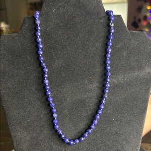 Elegant Blue Beaded Necklace